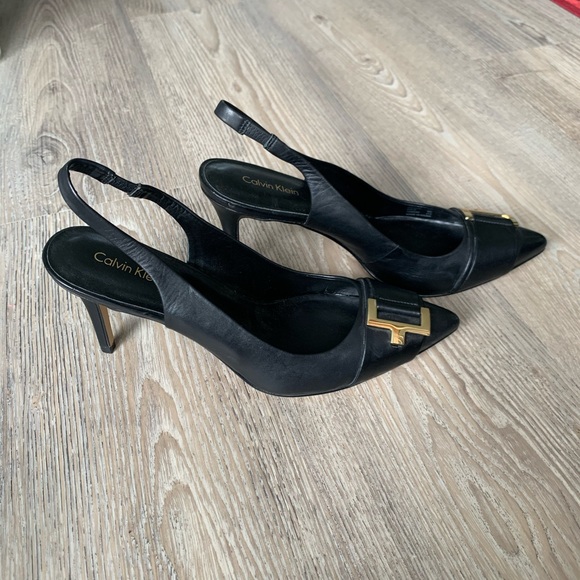 🌷Sz 8M CALVIN KLEIN sling back heels - Picture 3 of 5